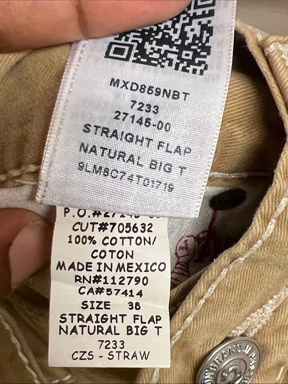 True Religion Men's Straight Khaki Jeans